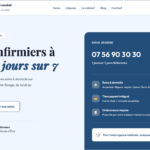 capture d'écran de la page d'accueil du site